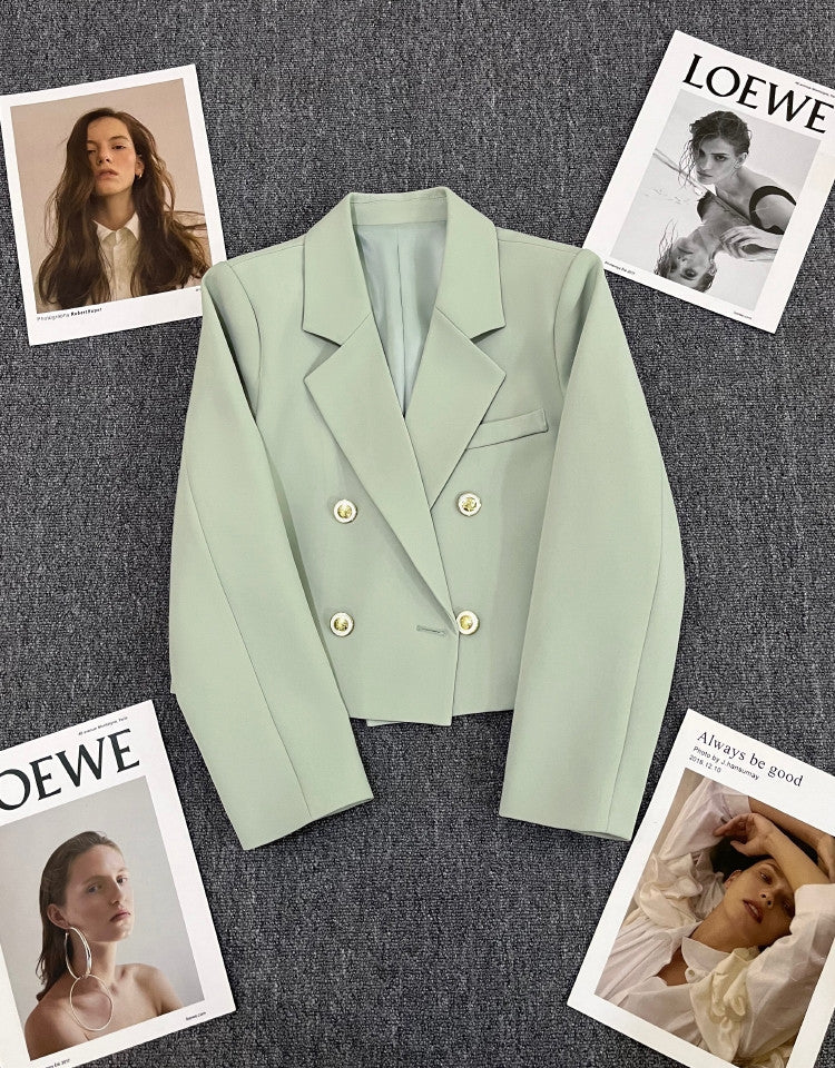 Korean style loose straight tube slim 2025 spring Office Jacket FD - Image 12