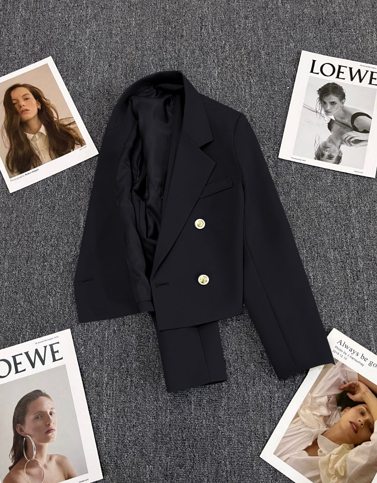 Korean style loose straight tube slim 2025 spring Office Jacket FD - Image 23