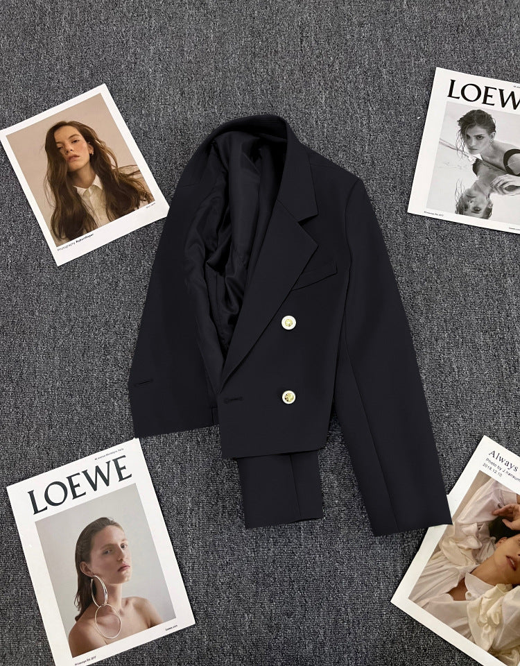 Korean style loose straight tube slim 2025 spring Office Jacket FD - Image 25