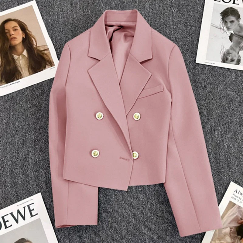 Korean style loose straight tube slim 2025 spring Office Jacket FD - Image 3