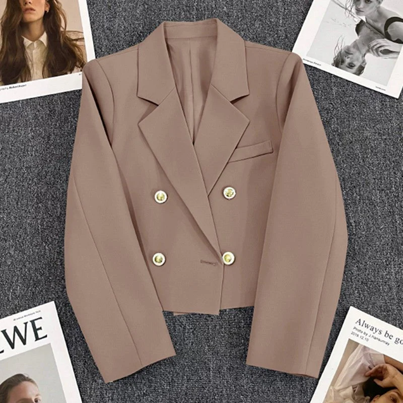 Korean style loose straight tube slim 2025 spring Office Jacket FD - Image 4