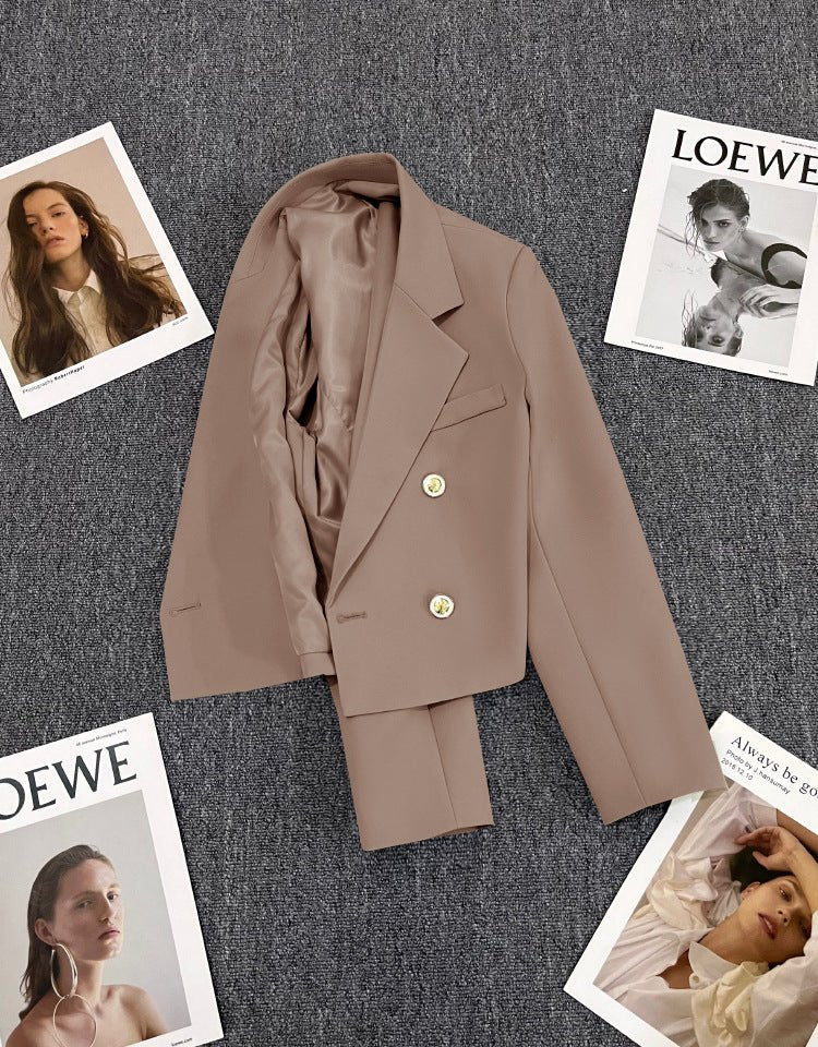 Korean style loose straight tube slim 2025 spring Office Jacket FD - Image 41