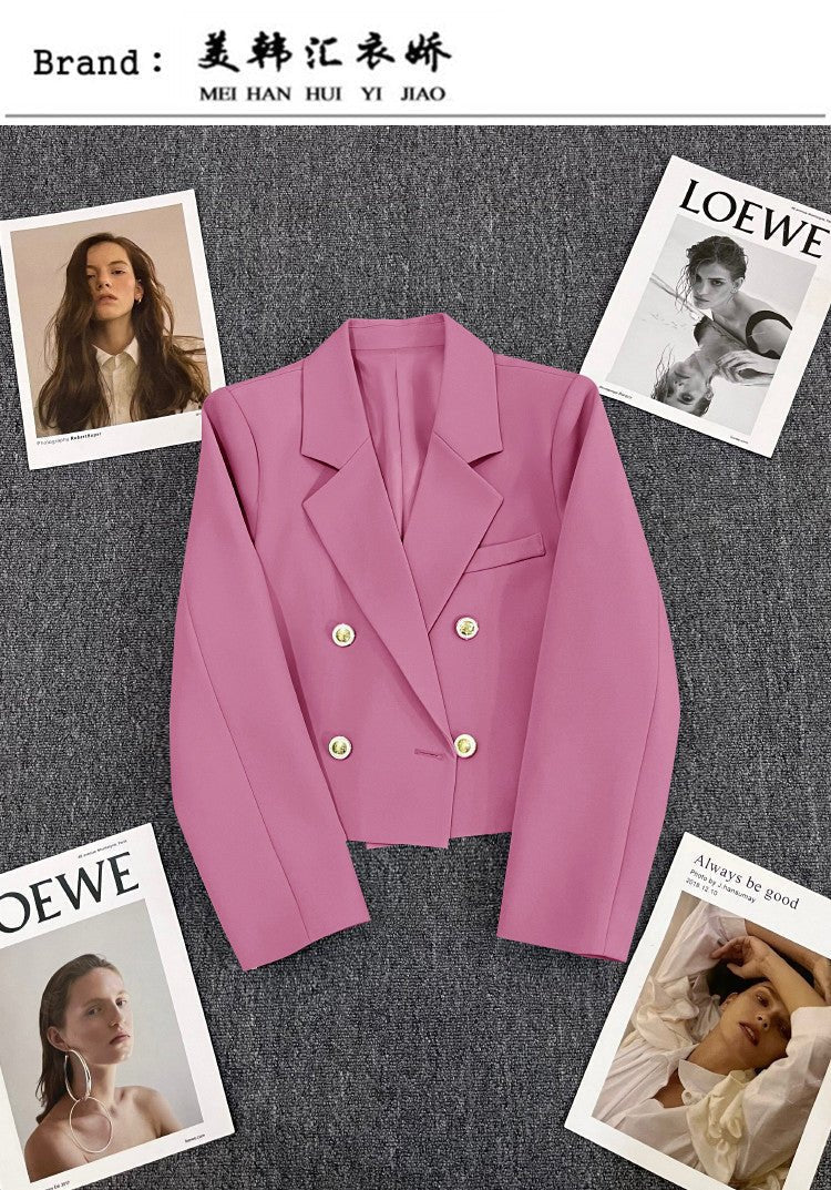 Korean style loose straight tube slim 2025 spring Office Jacket FD - Image 47