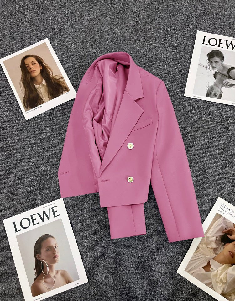 Korean style loose straight tube slim 2025 spring Office Jacket FD - Image 50