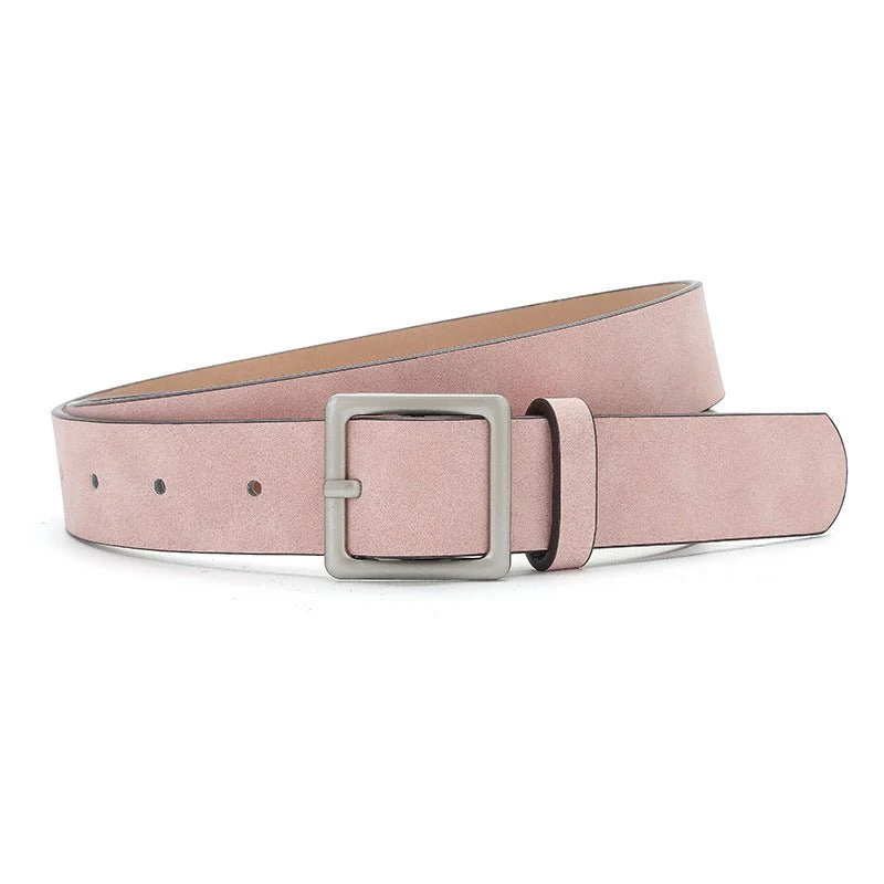 Korean style trendy square Japanese buckle belt women simple fashion all-match matte texture pu belt FD - Image 3
