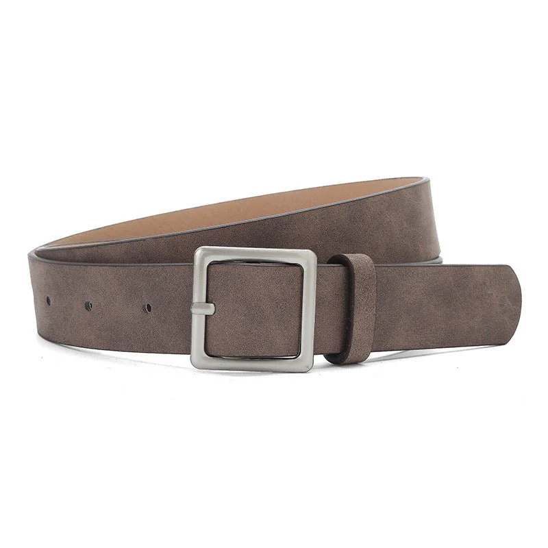 Korean style trendy square Japanese buckle belt women simple fashion all-match matte texture pu belt FD - Image 4