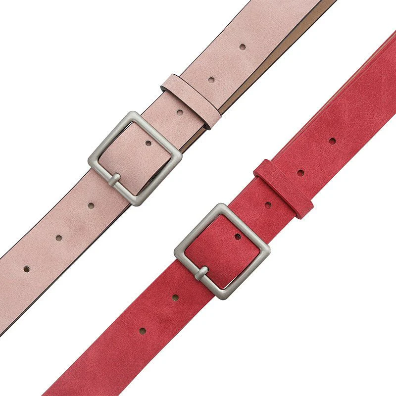 Korean style trendy square Japanese buckle belt women simple fashion all-match matte texture pu belt FD - Image 9