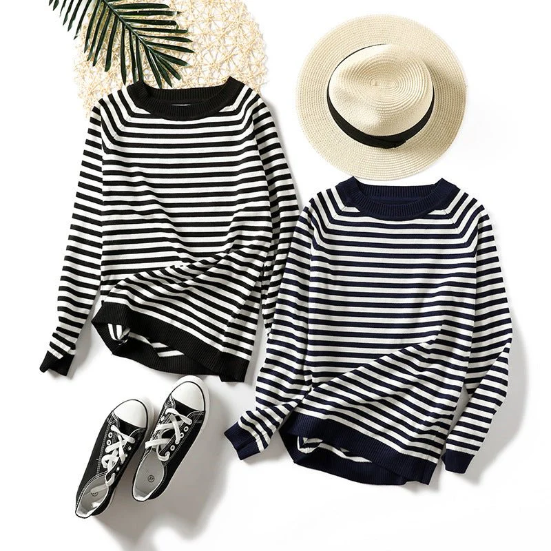 Korean version simple slim long-sleeved knitted sweater FD