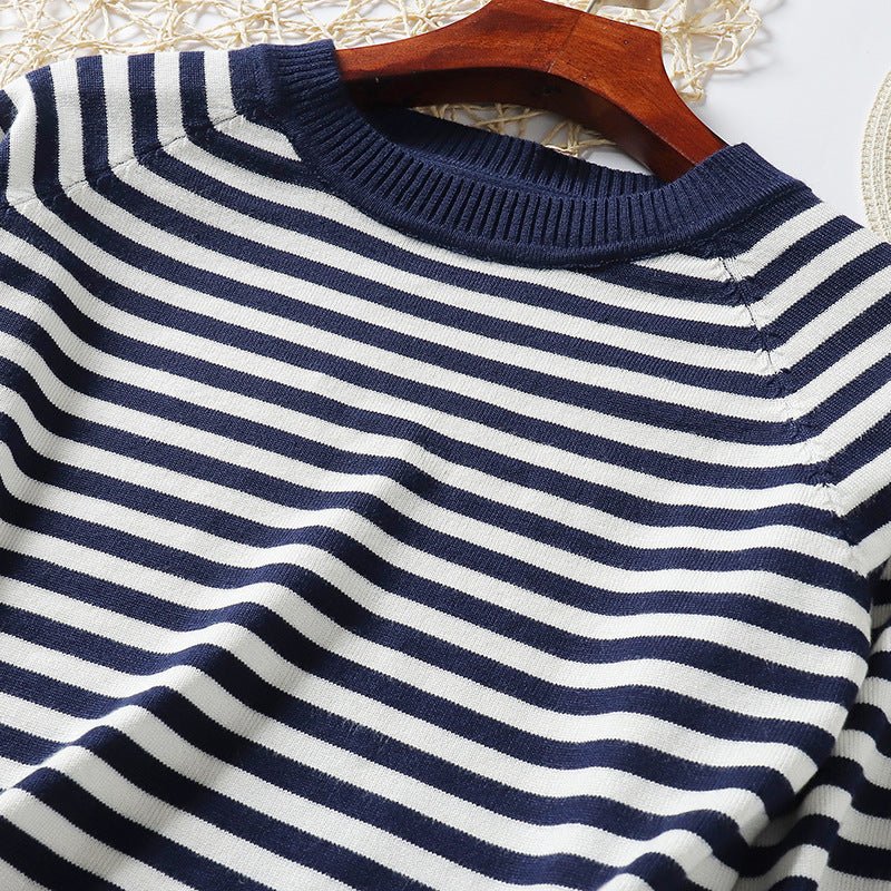 Korean version simple slim long-sleeved knitted sweater FD - Image 10