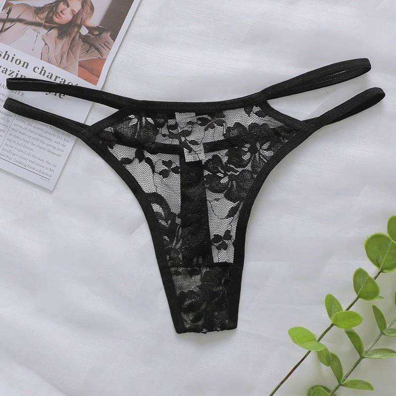 Lace Luxe | Low-Waist Lace Nylon Breathable Seamless Thong