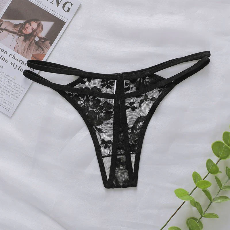 Lace Luxe | Low-Waist Lace Nylon Breathable Seamless Thong - Image 7