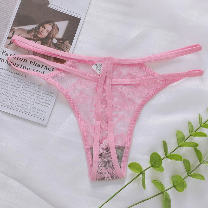 Lace Luxe | Low-Waist Lace Nylon Breathable Seamless Thong FD - Image 8