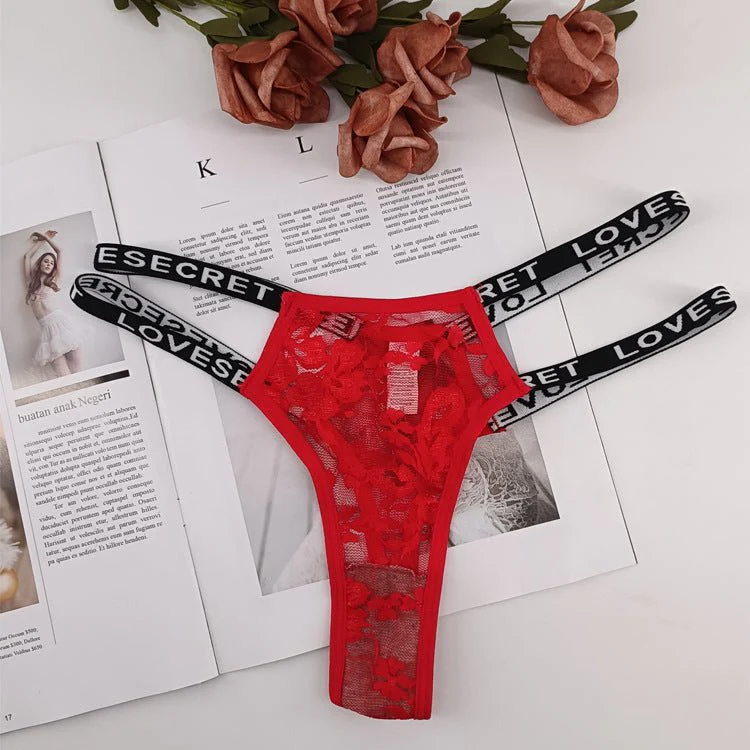 Lace Whisper | Seamless Low-Rise Lace Thong Panties - Image 2