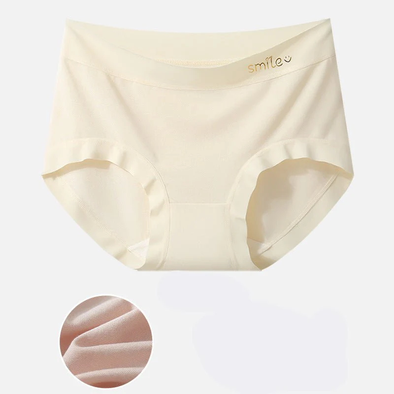 Large size panties women's modal mid-waist seamless without buttocks mulberry silk bacteriostatic crotch breathable women's briefs FD - Image 10