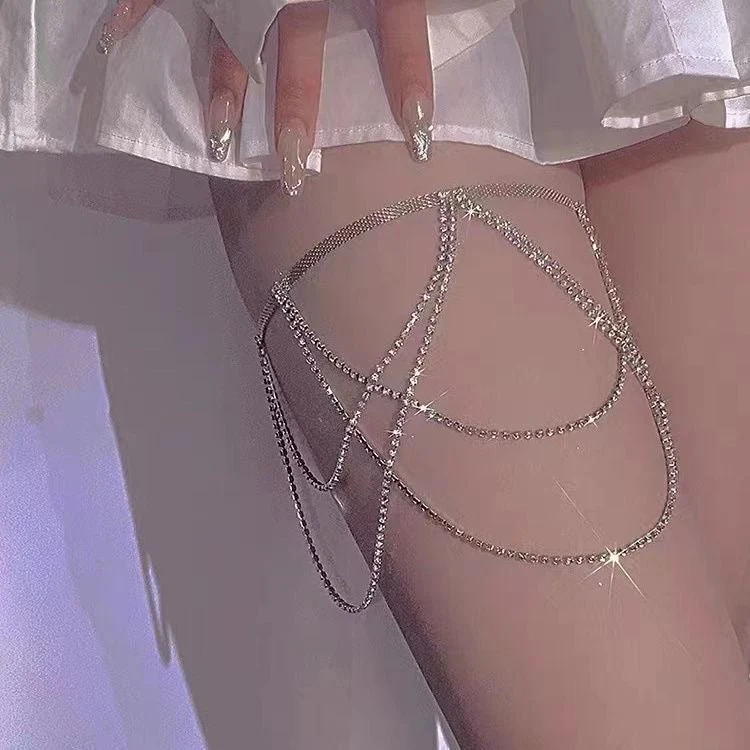 Leg chain jewelry exaggerated diamond chain jewelry
