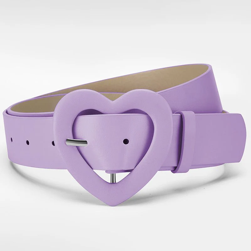 Lengthened love buckle belt for women to decorate dress, new summer style, versatile and fashionable, Korean peach heart ins style belt FD - Image 3
