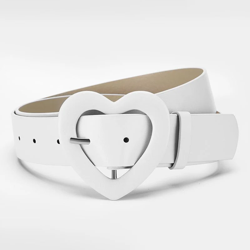 Lengthened love buckle belt for women to decorate dress, new summer style, versatile and fashionable, Korean peach heart ins style belt FD - Image 4