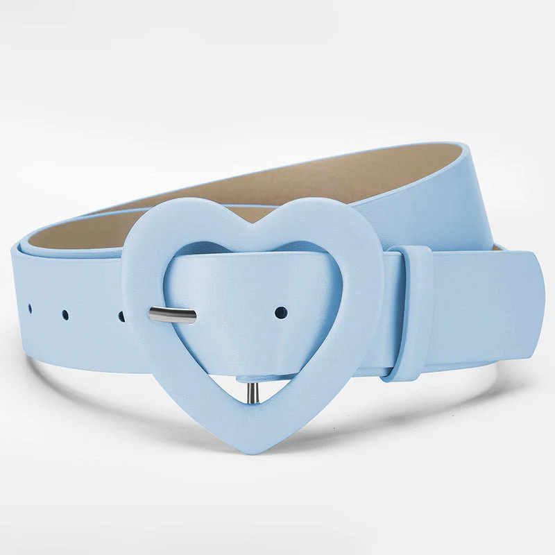 Lengthened love buckle belt for women to decorate dress, new summer style, versatile and fashionable, Korean peach heart ins style belt FD - Image 5