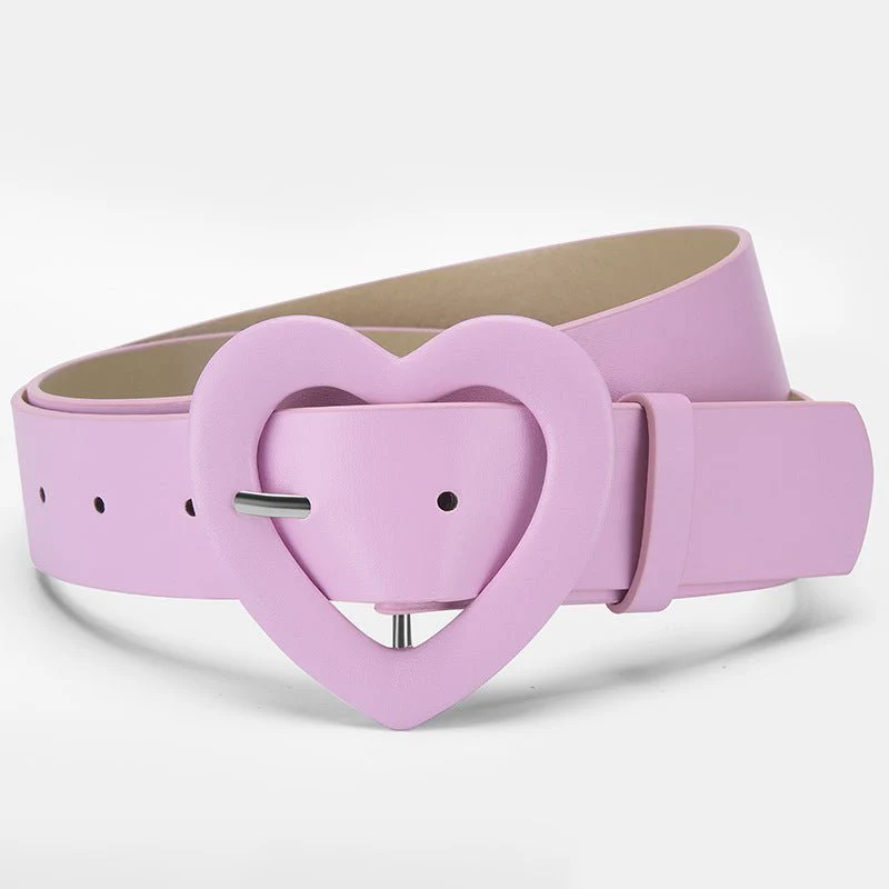 Lengthened love buckle belt for women to decorate dress, new summer style, versatile and fashionable, Korean peach heart ins style belt FD - Image 7