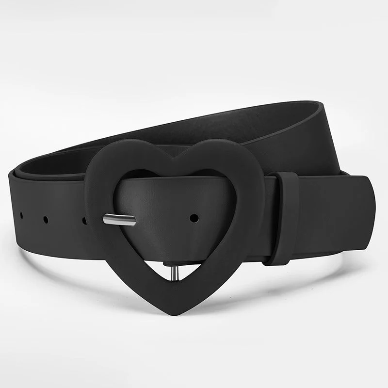 Lengthened love buckle belt for women to decorate dress, new summer style, versatile and fashionable, Korean peach heart ins style belt FD - Image 8