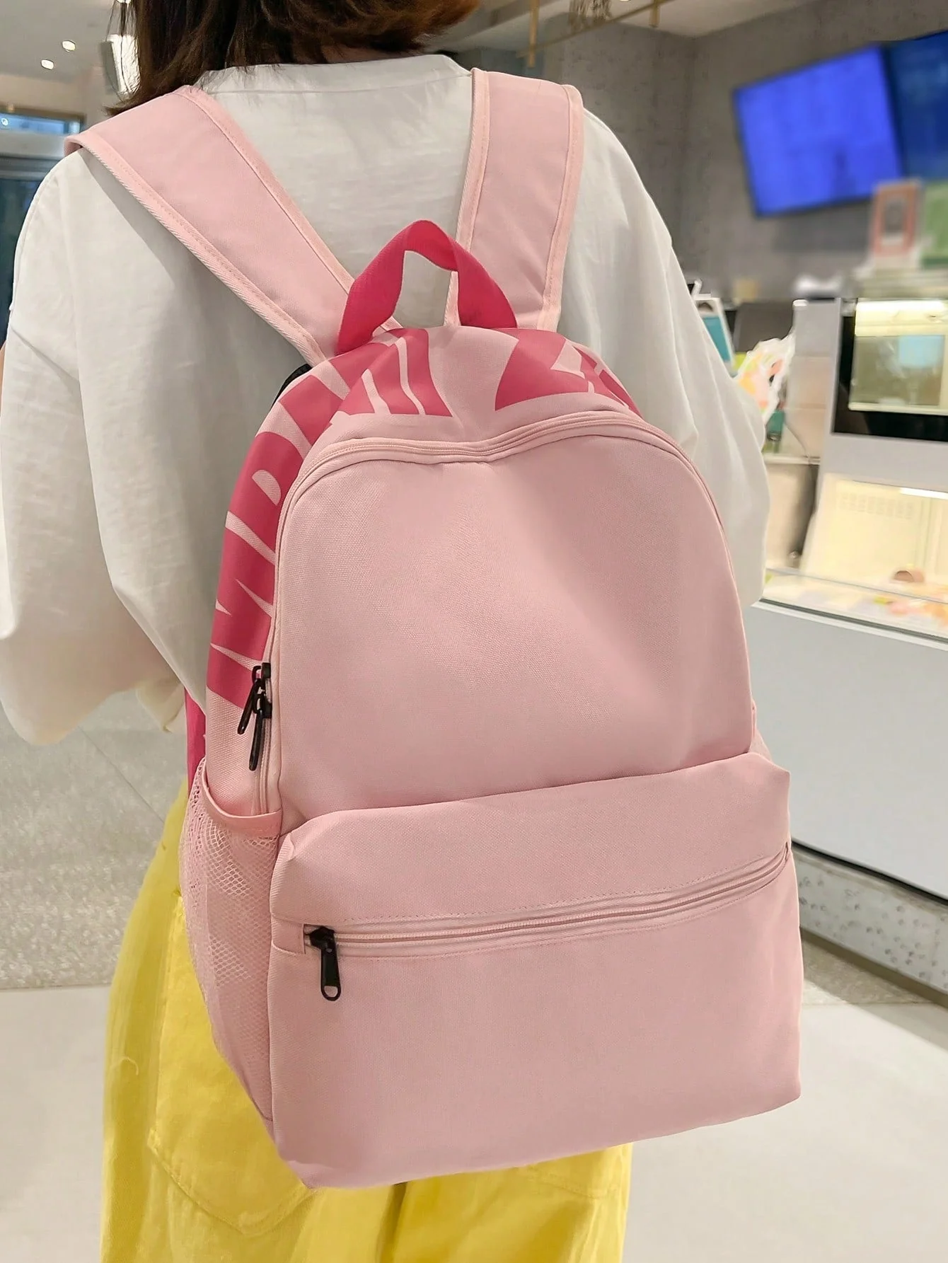 Letter Print Viral Large Capacity Backpack - Image 4
