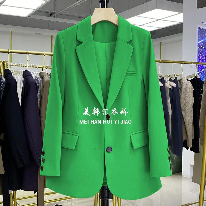 Loose Straight Blazer For Women with Black Buttons - Image 15
