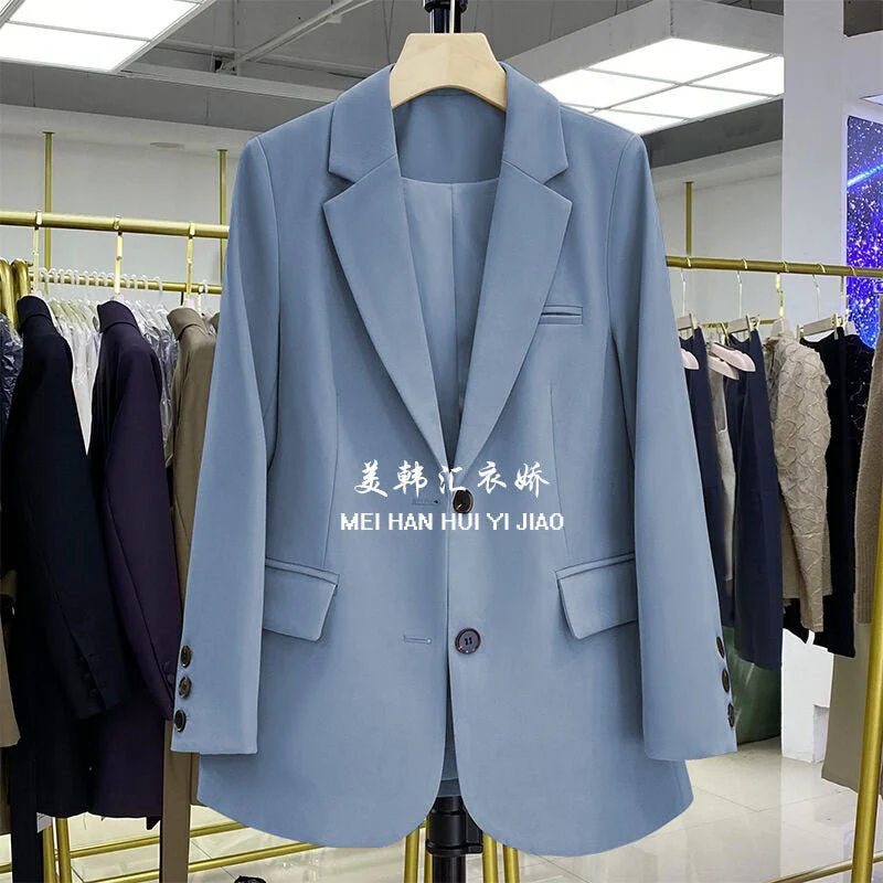Loose Straight Blazer For Women with Black Buttons FD - Image 17