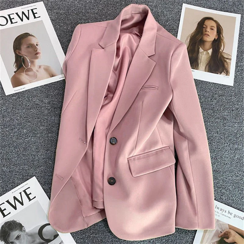 Loose straight tube slim 2025 spring Blazer for Office FD - Image 10