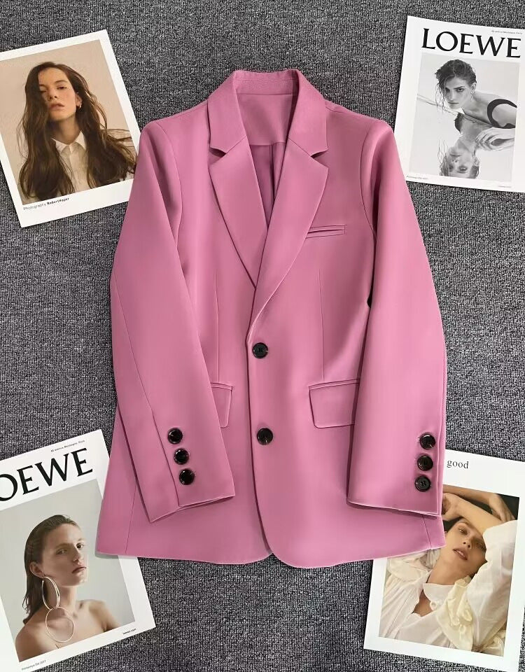 Loose straight tube slim 2025 spring Blazer for Office FD - Image 40