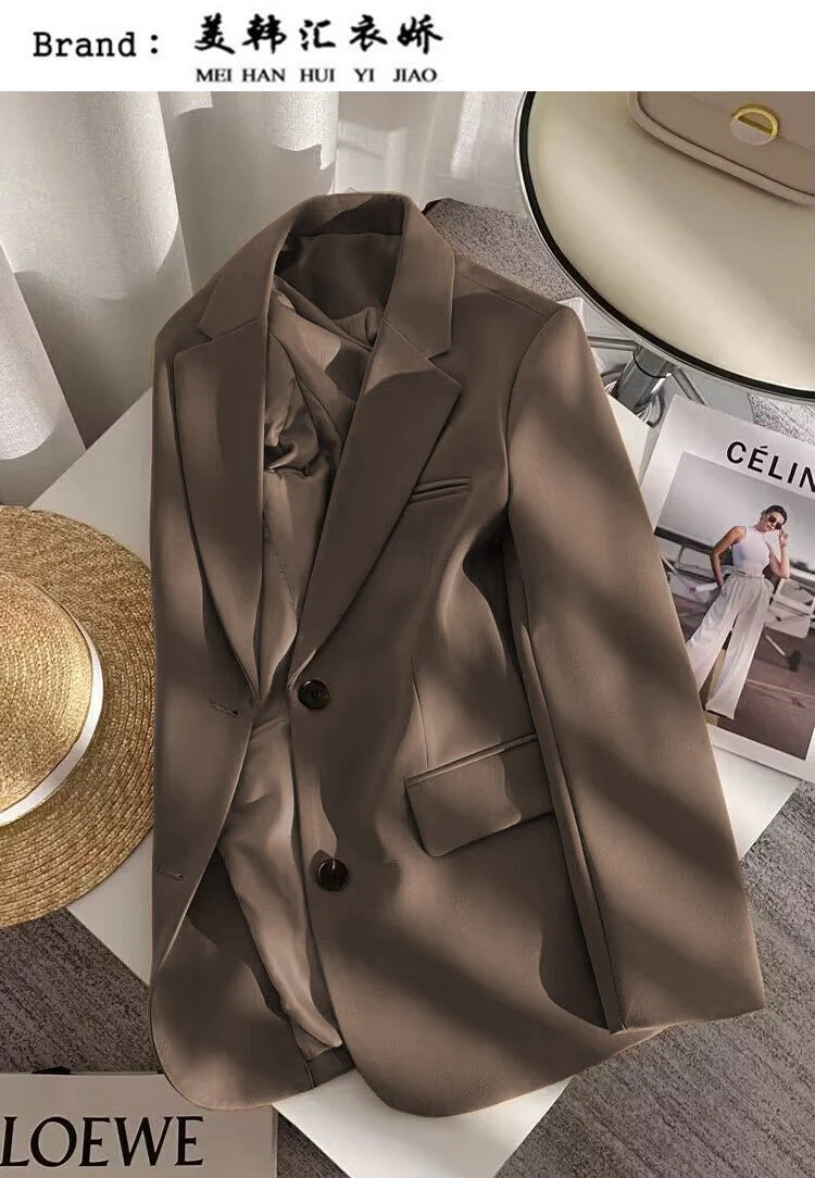 Loose straight tube slim 2025 spring Blazer for Office FD - Image 52