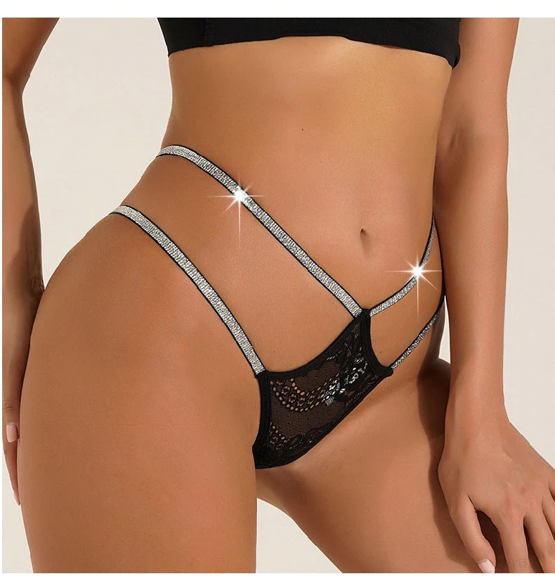 Low waist lace women's underwear breathable mesh hollow thin belt seamless thong FD - Image 13