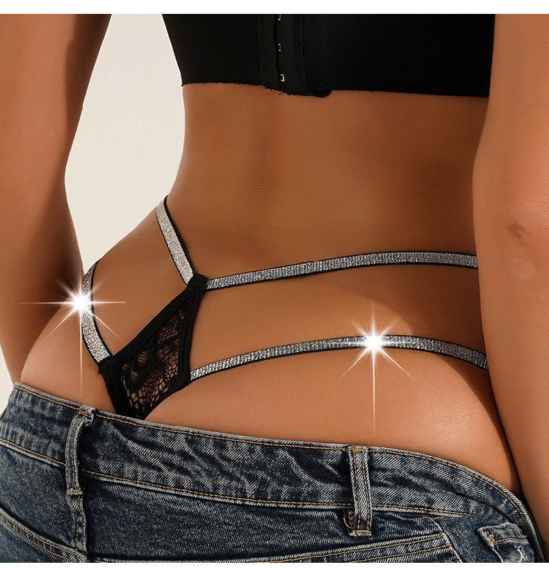 Low waist lace women's underwear breathable mesh hollow thin belt seamless thong FD - Image 14