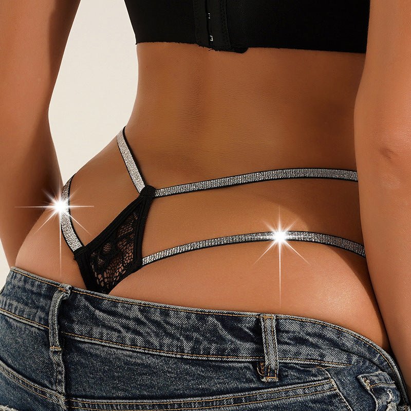 Low waist lace women's underwear breathable mesh hollow thin belt seamless thong FD - Image 8