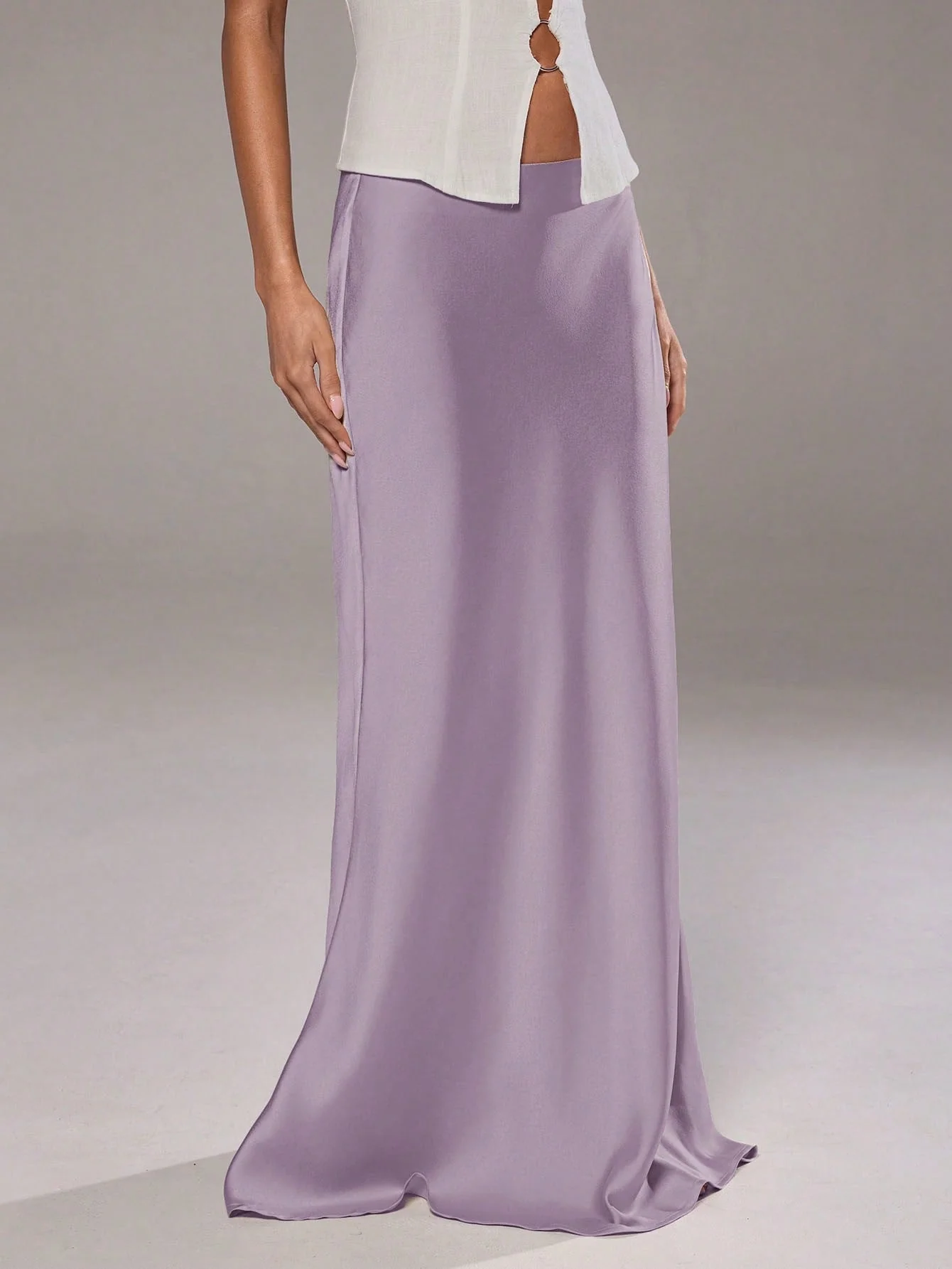 Low Waist Satin Skirt - Image 10