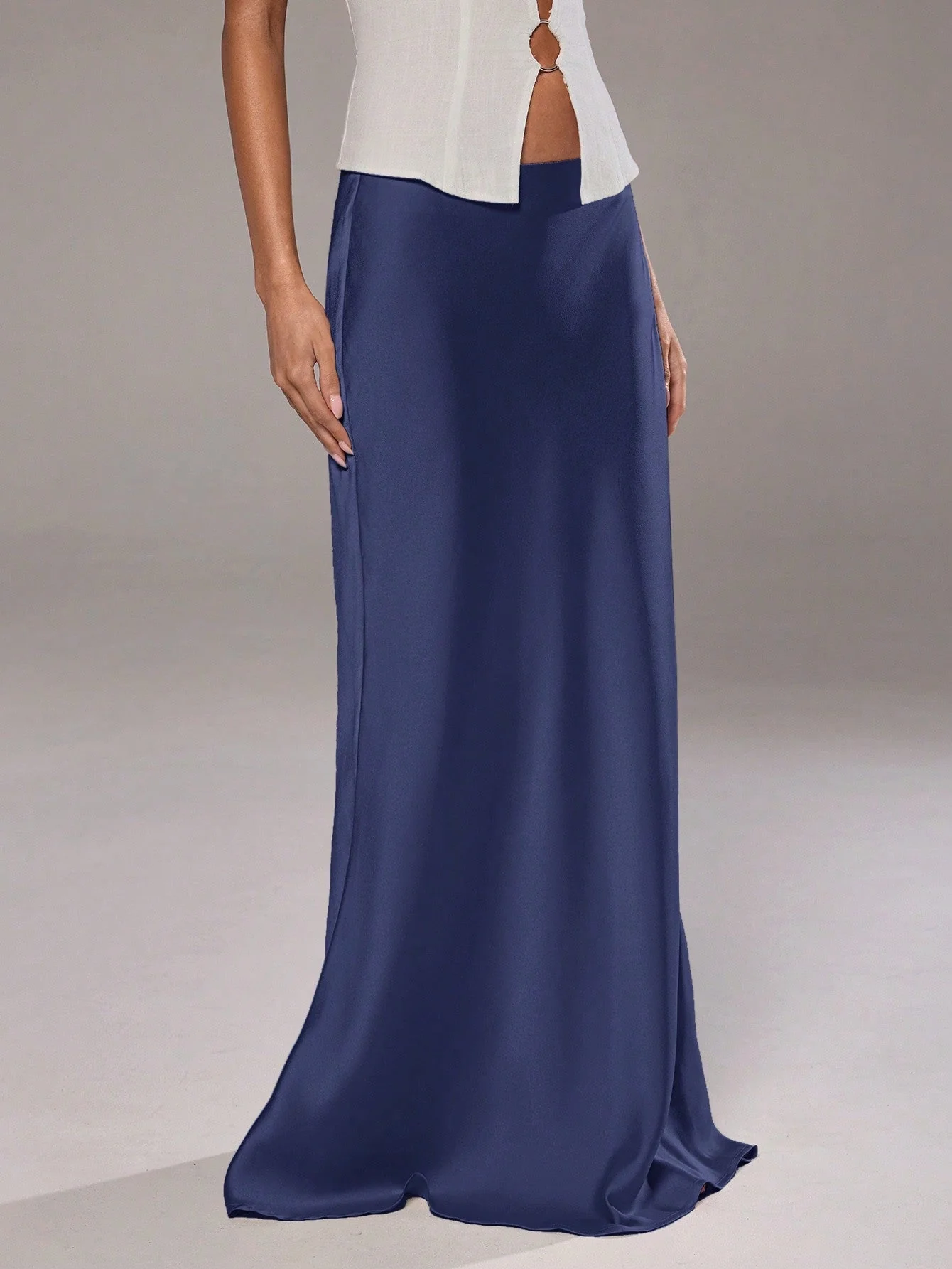 Low Waist Satin Skirt - Image 3