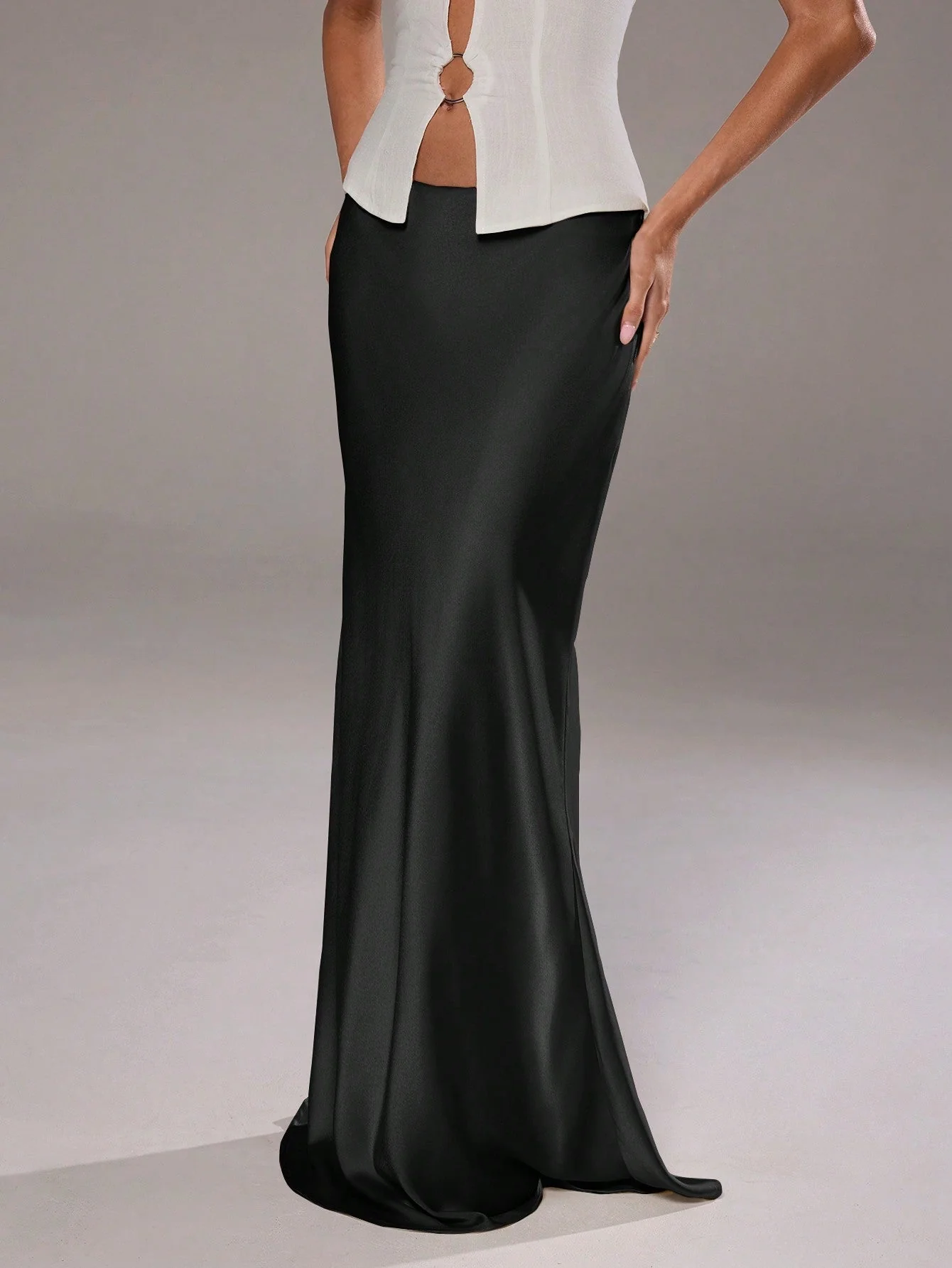Low Waist Satin Skirt - Image 7