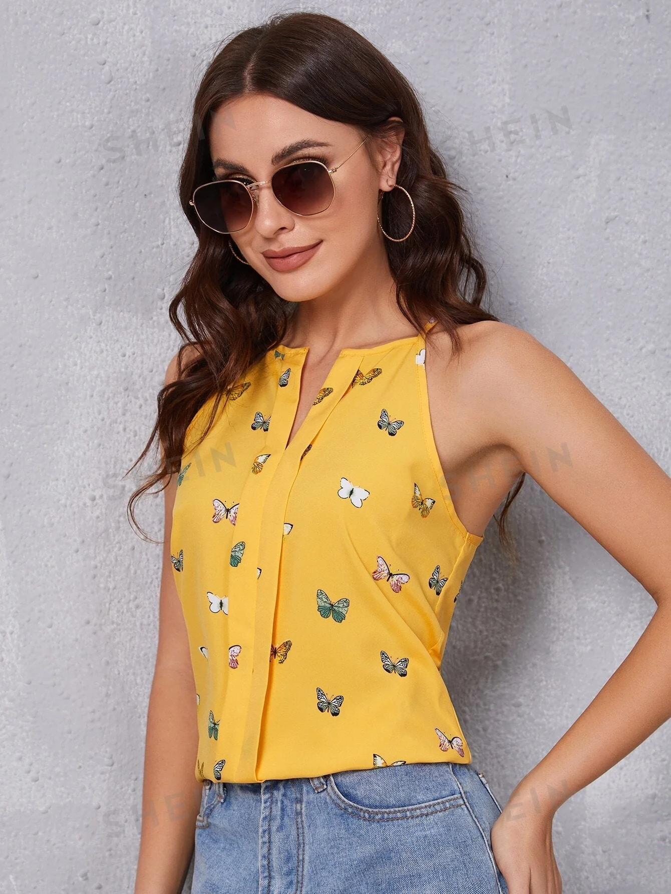 LUNE Butterfly Print Cami Top - Image 9
