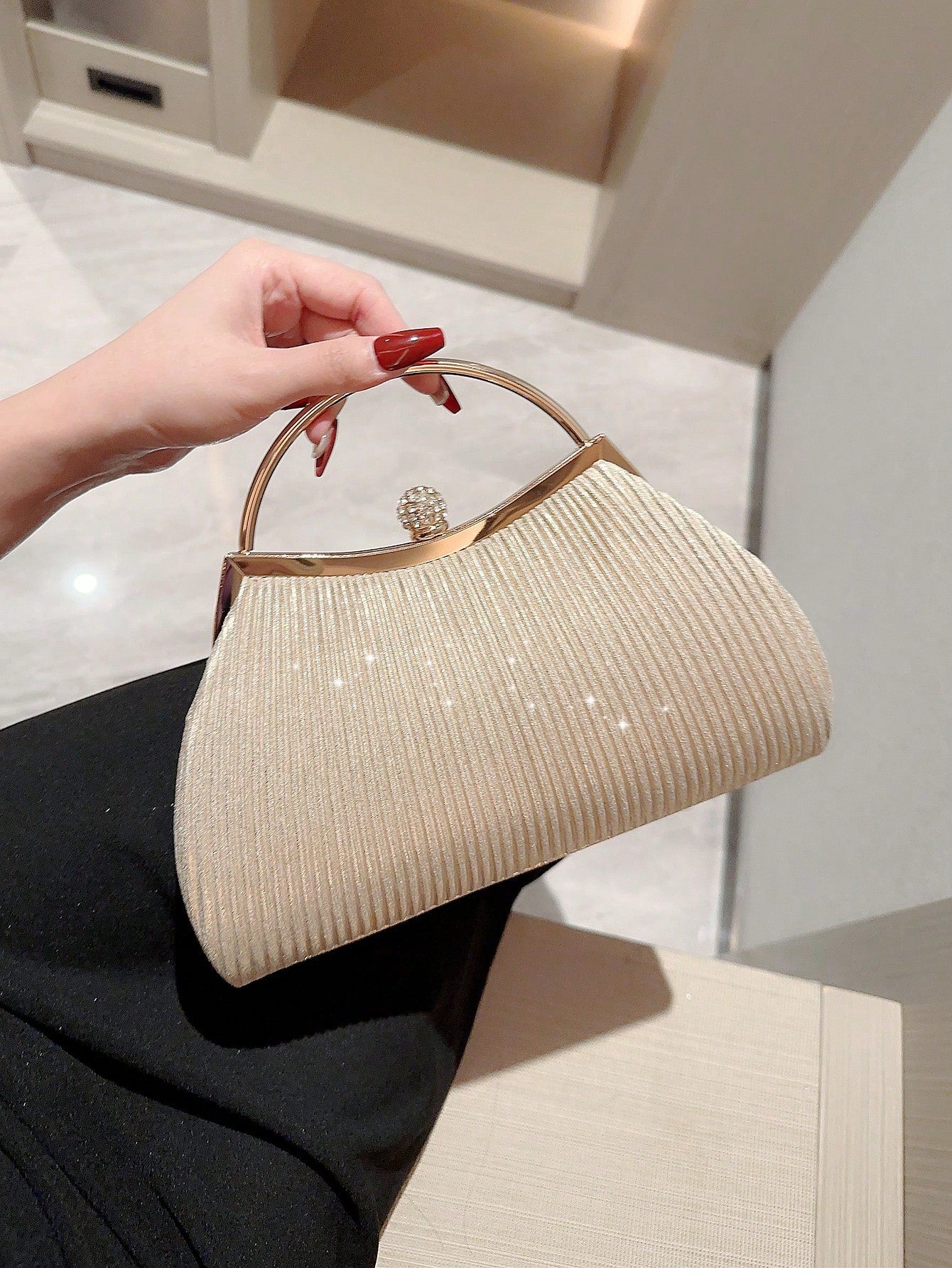 Luxury Sequin, Stylish, Shiny Fashionable Evening Clutch Bag FD - Image 3