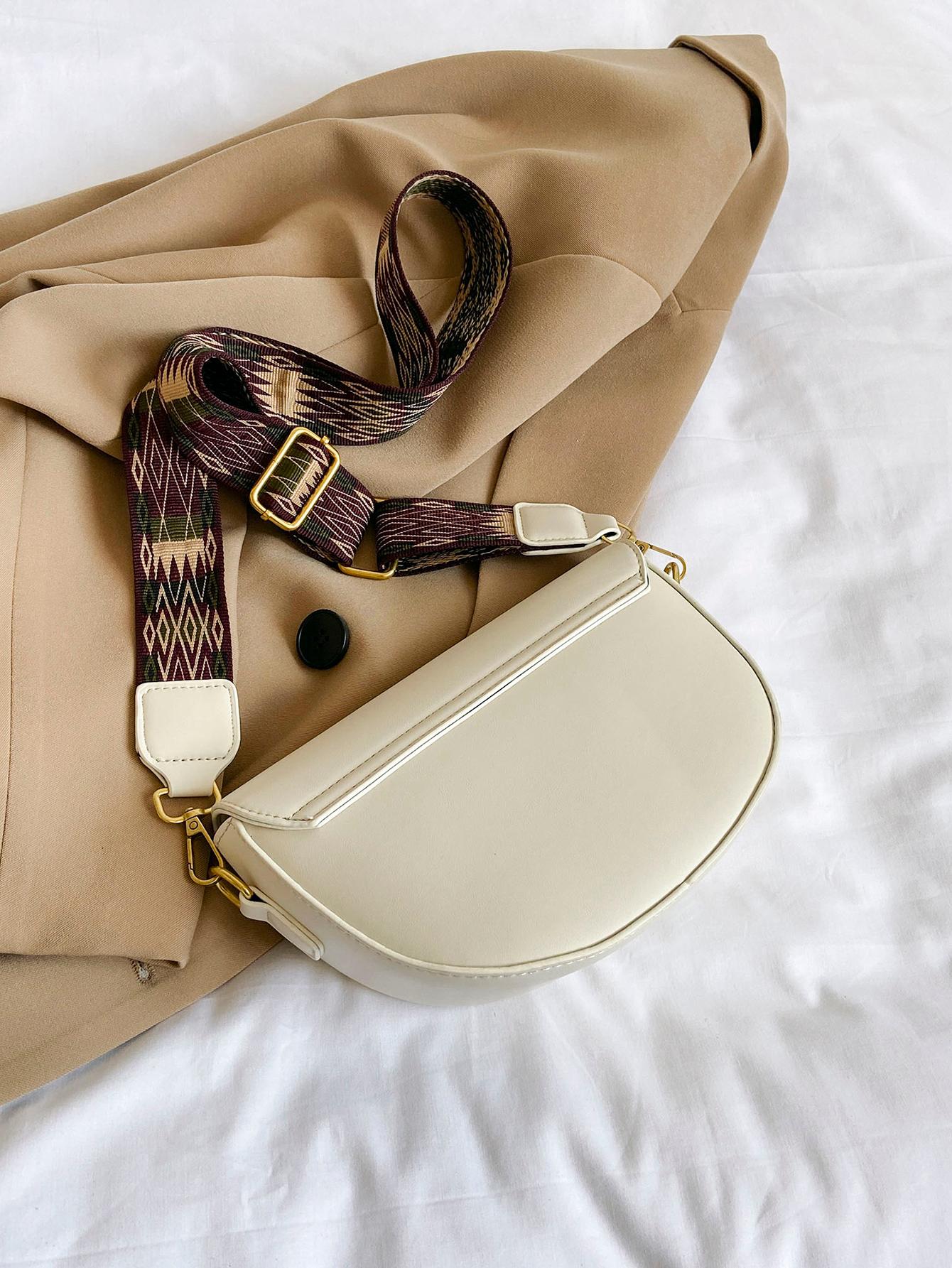Metal Decor Flap Saddle Bag - Image 11