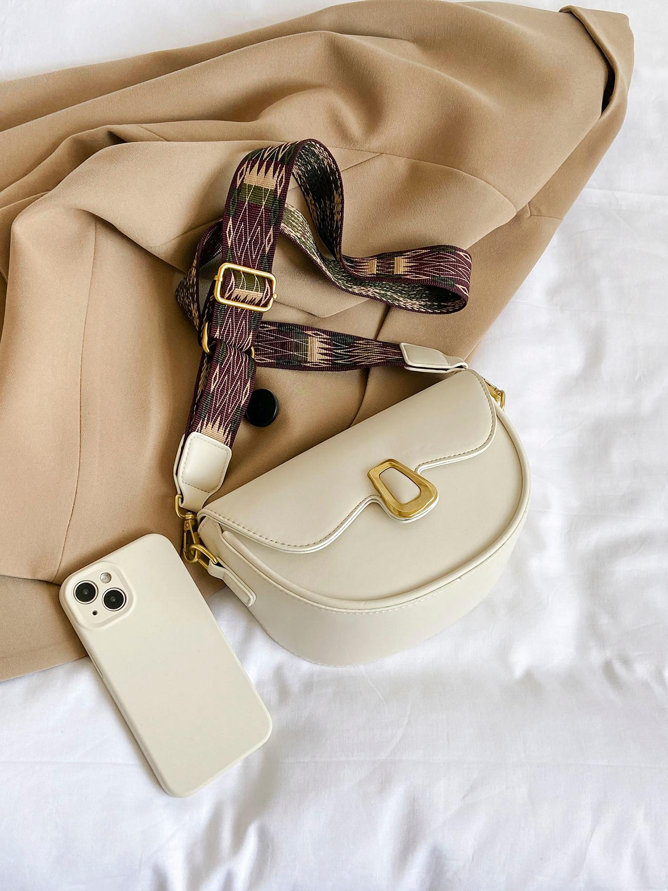 Metal Decor Flap Saddle Bag - Image 12