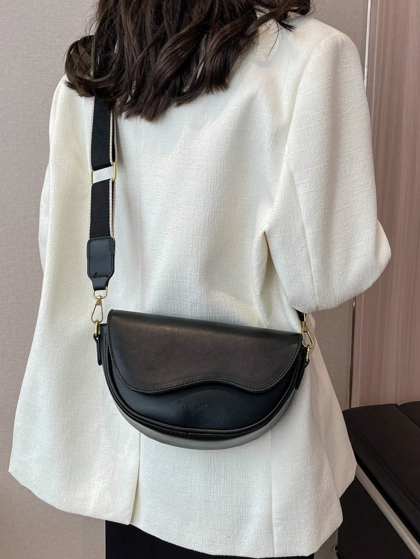Metal Decor Flap Saddle Bag - Image 21