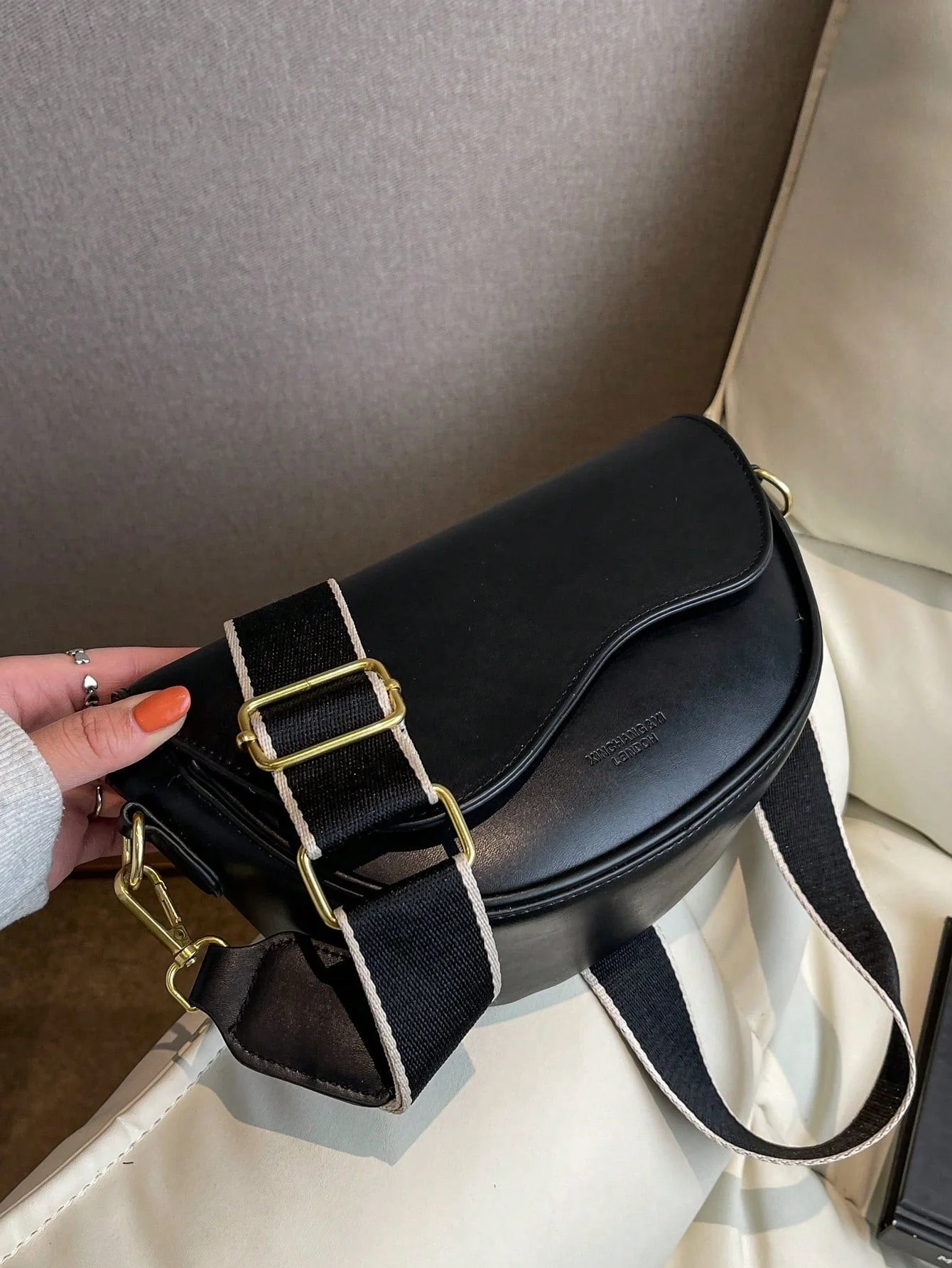 Metal Decor Flap Saddle Bag - Image 22