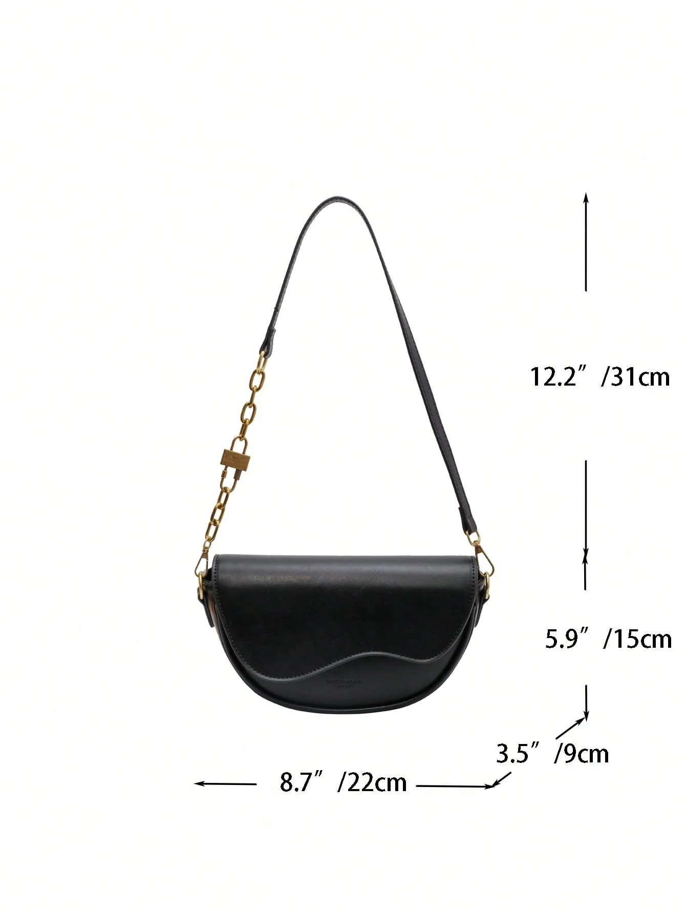 Metal Decor Flap Saddle Bag - Image 25
