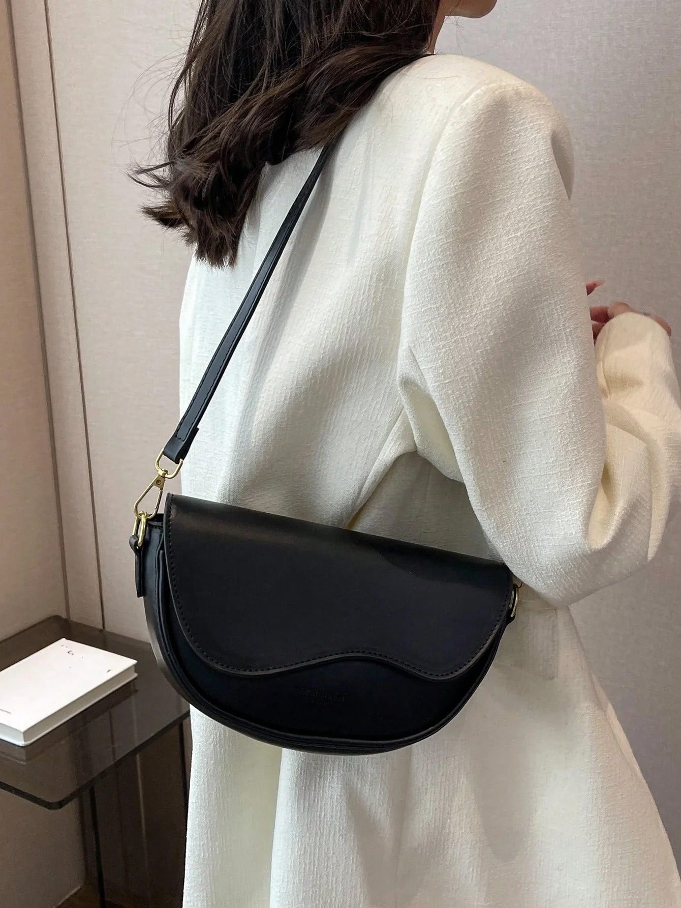 Metal Decor Flap Saddle Bag - Image 26