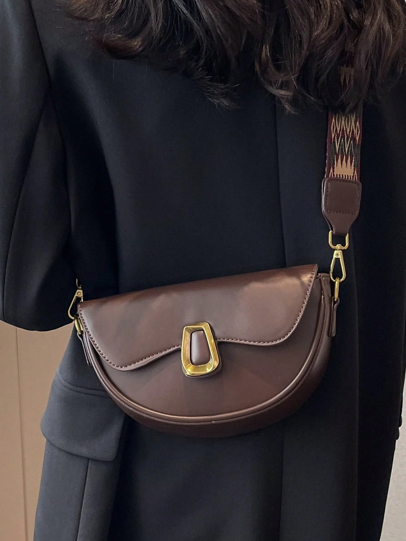 Metal Decor Flap Saddle Bag - Image 28