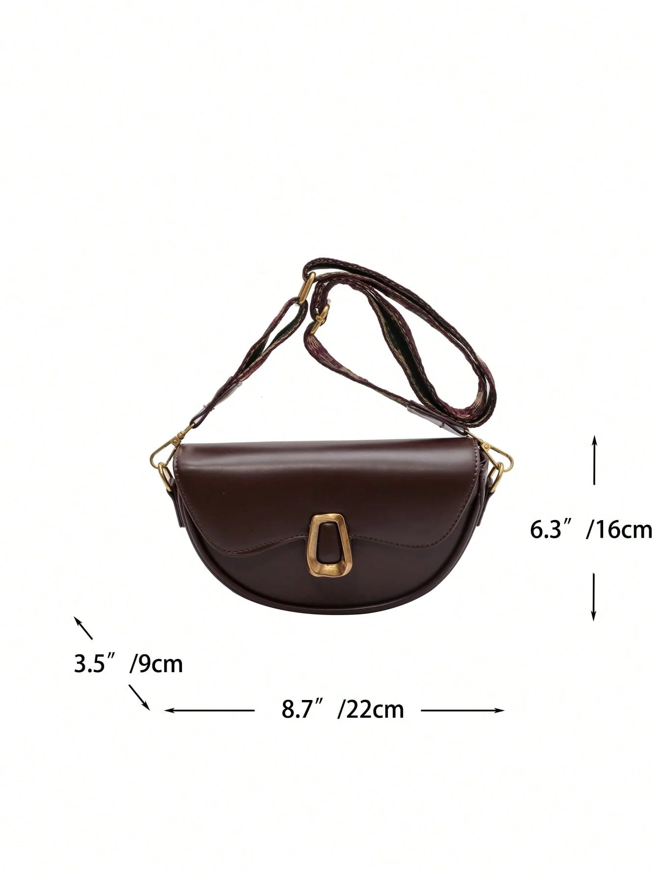 Metal Decor Flap Saddle Bag - Image 29