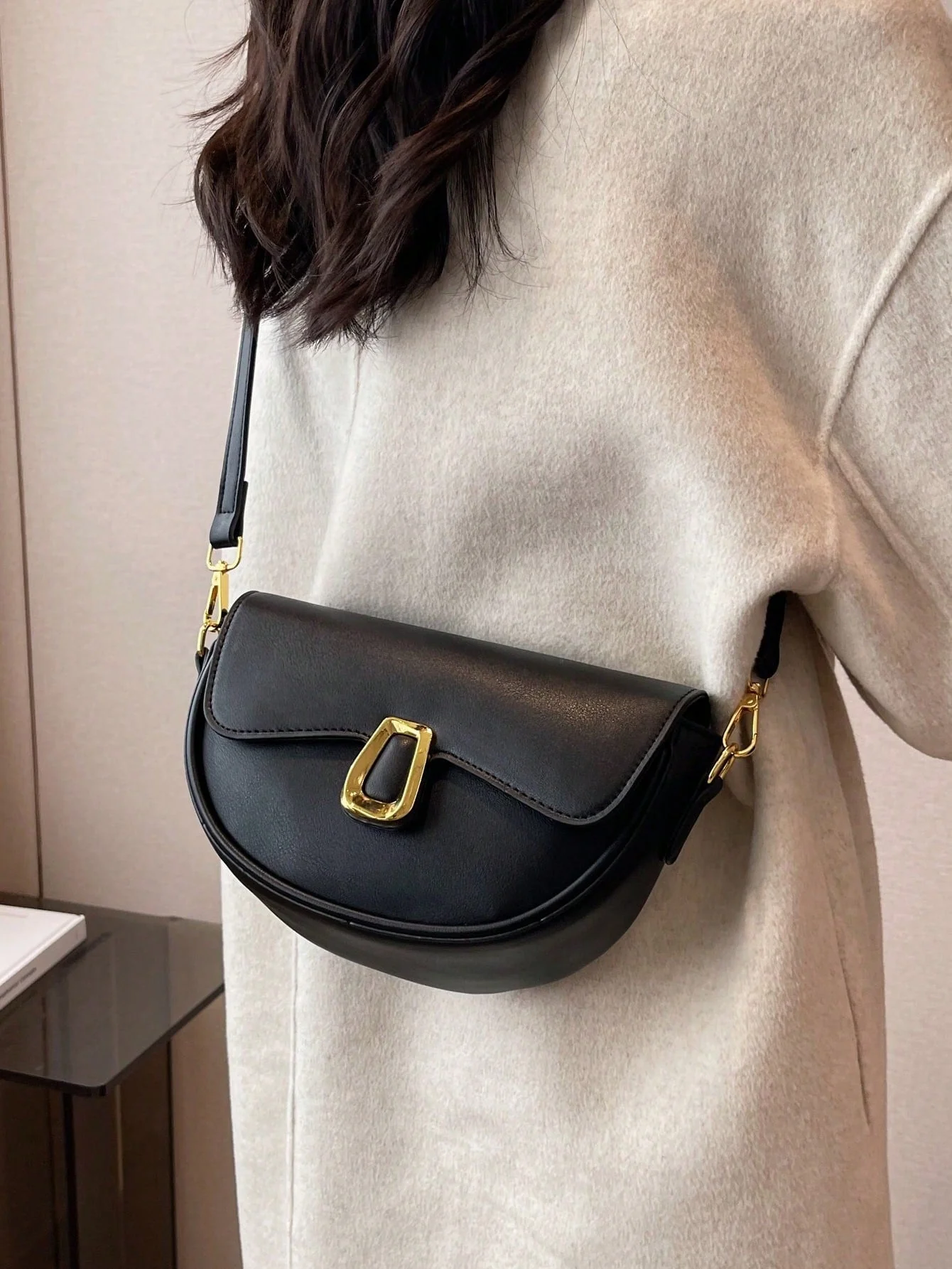 Metal Decor Flap Saddle Bag - Image 34