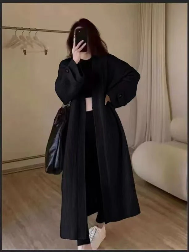 Mid-length knitted soft glutinous Korean style long sweater FD - Image 4