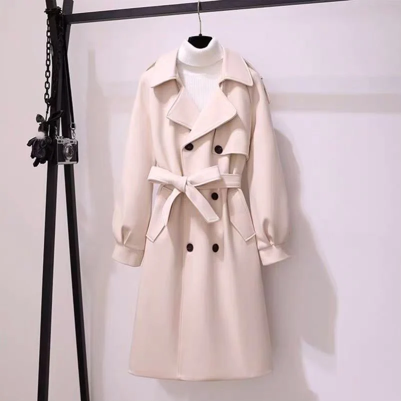 Mid-length thick woolen coat for women - Image 10