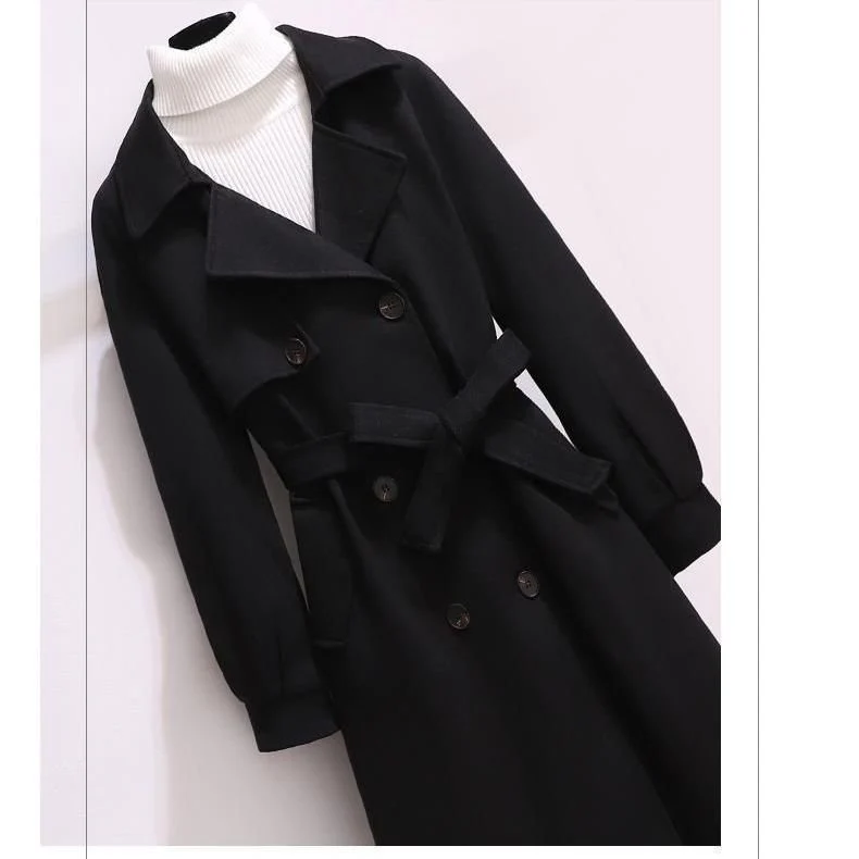 Mid-length thick woolen coat for women - Image 11